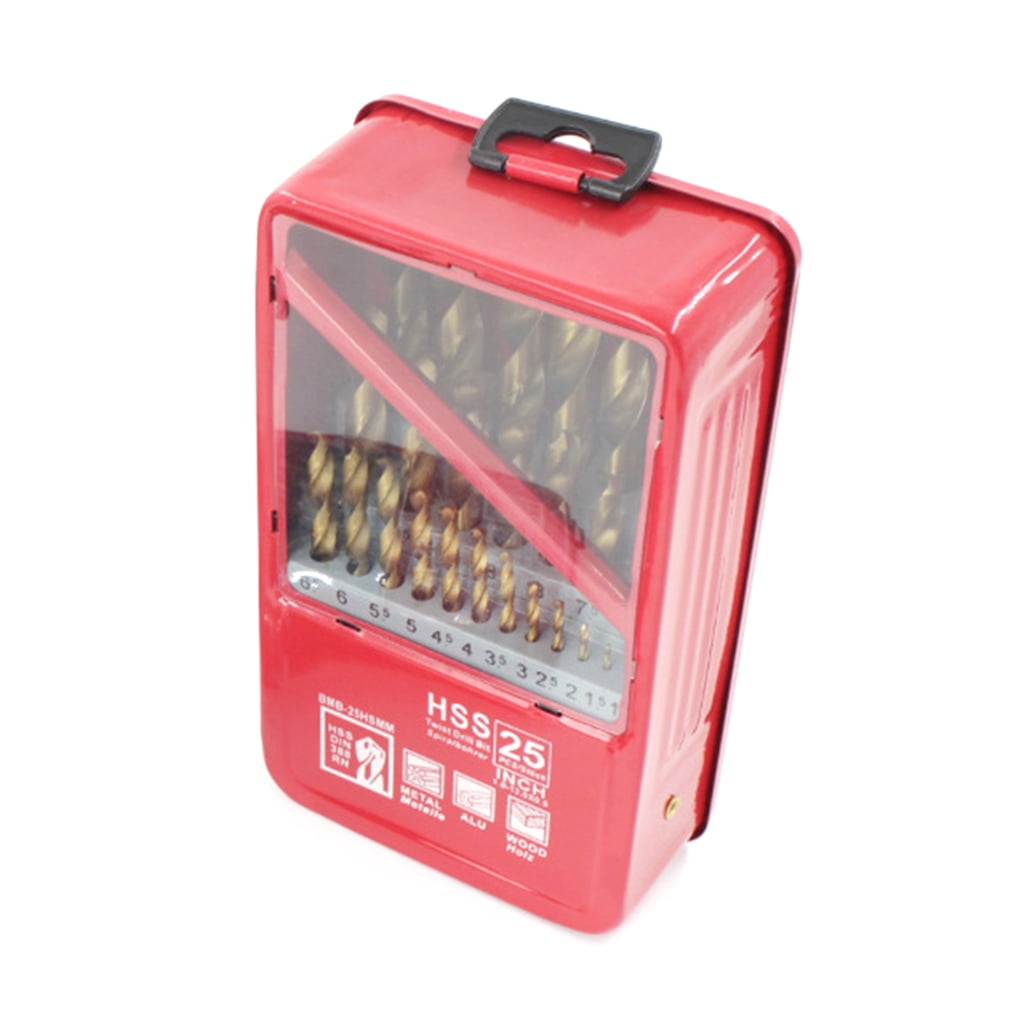 Yokua 1-13mm Titanium Twist Drill Bit Set for Steel Wood Plastic Copper Drill Bits