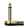 thumbnail image 1 of Yokua 1/4" 6.35mm Mono Jack Right Angle Plug Flat Male Guitar Effects Pedal Connector, 1 of 8