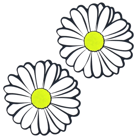 Yokua 1 Pair Sweet Daisy Flower Disposable Nipple Covers Pads Adhesive Breast Petals