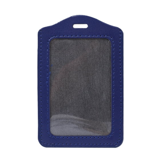 Yokua 10 Colors ID Window Business Work Card Holder Leather for Case Badge Vertical Ty