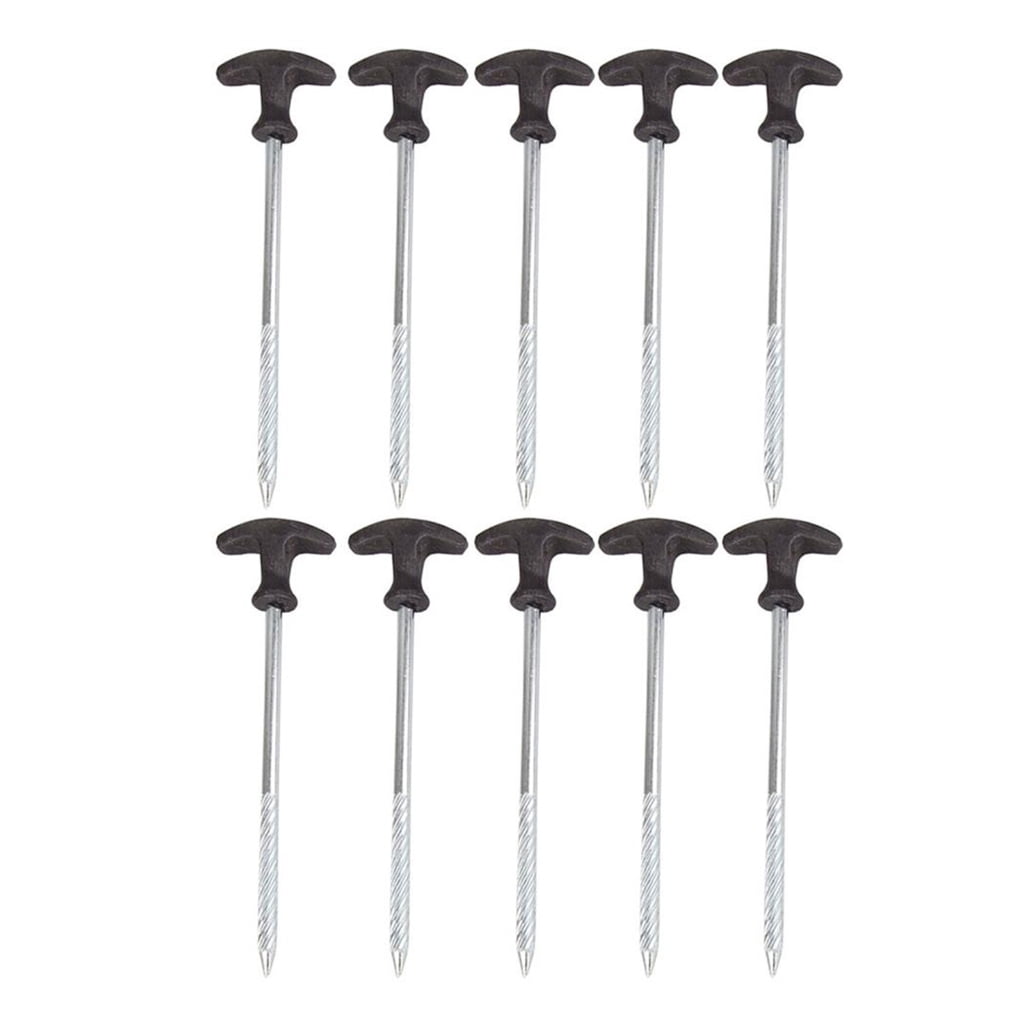 Yokua 10 Pack Tent Stakes Ground Metal Camping Tent Stakes Pegs for Camping Tents
