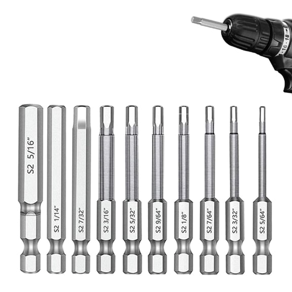 Yokua 10 Piece Magnetic Screwdriver Bit Set StrongS2 Alloy Steel 10 in 1 Set