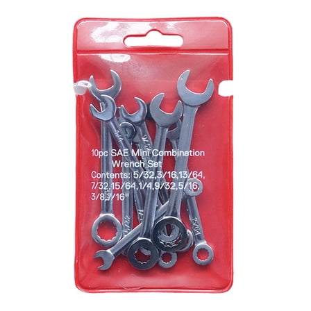 Yokua 10Pcs Mini Metric/Inch MM Spanner Wrench Set Model Engineering Hobby 4-11mm
