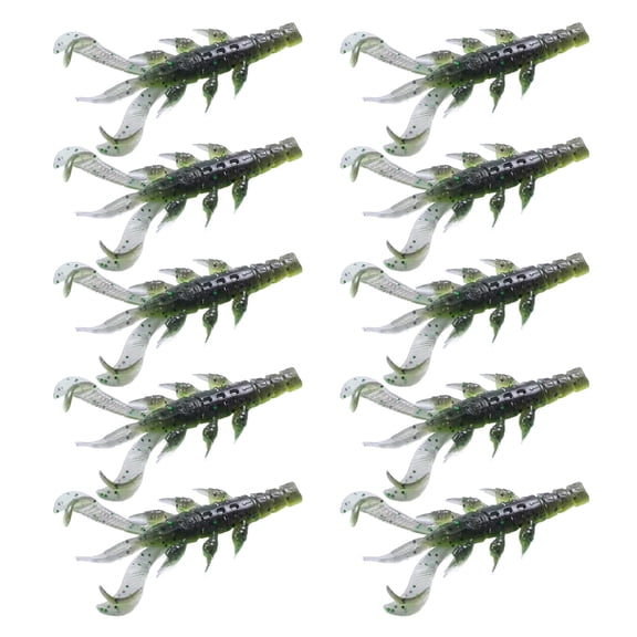 Yokua 10Pcs/set Soft PVC Soft Shrimp Lures Baits Swim Lures Worms Simulation Baits