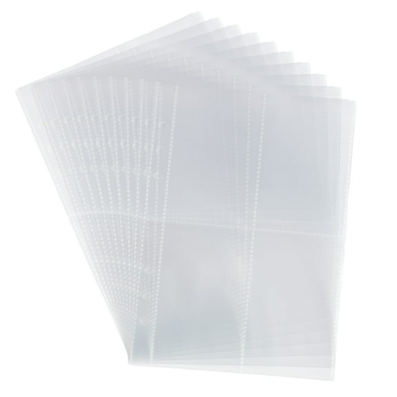 Yokua 10Sheets Double-Side Page Pocket Sleeves Sheet Protector Post Cards Packet