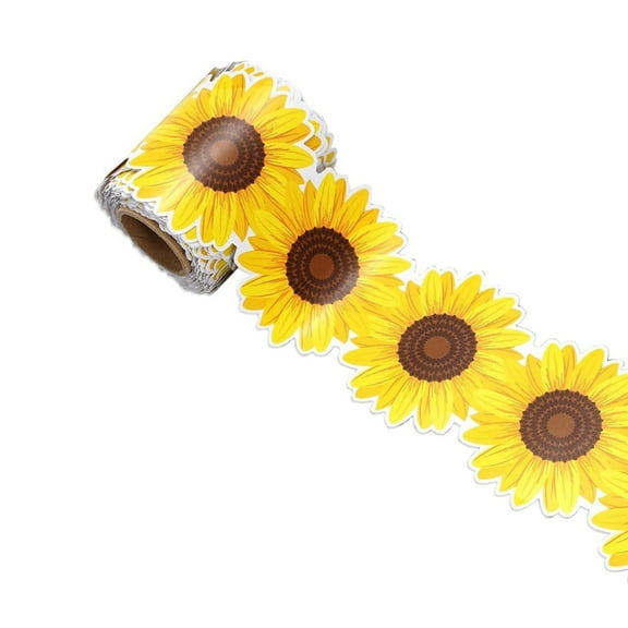 Yokua 10m Sunflowers Border Trim Adhesive Bulletin Board Borders for Whiteboard