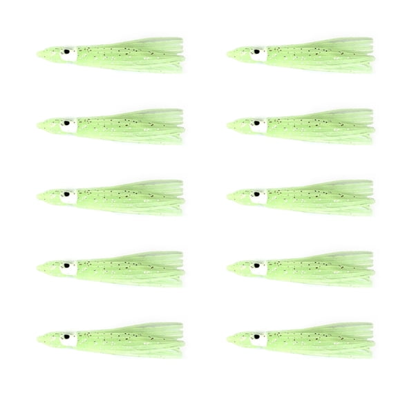 Yokua 10pcs Luminescent Simulation Squid Soft Baits Hook Attracting False Baits