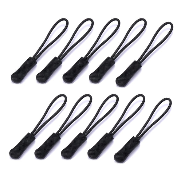 Yokua 10pcs Zipper Pull Puller End Fit Rope Tag Replacement Clip Broken Buckle Fixer Zip Cord Tab Travel Bags Suitcase Tent Backpack