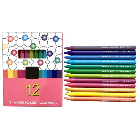 Yokua 12 Colors Woodless Colored Pencils for Sketching Drawing Coloring Pencils