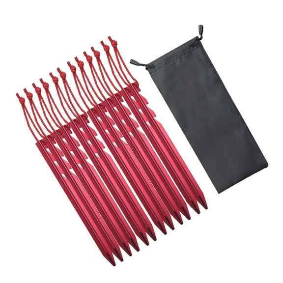 Yokua 12 Pcs Heavy Duty Tent Peg Ground Stakes for Canopy, Camping, Hiking, Beach