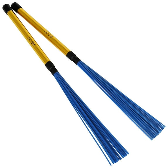 Yokua 1Pair Rod Drum Sticks Brush Professional Nylon Drumsticks Brushes Enduring