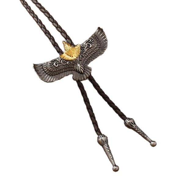 Yokua 1pc/2pcs Vintage Eagle Buckle Bolo Tie for Men Teens Shirt Sweater Decors