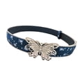 thumbnail image 1 of Yokua 2000s Girls Belt Butterfly Buckle Belt Vintage Waistband Bead Trim Waist Strap, 1 of 15
