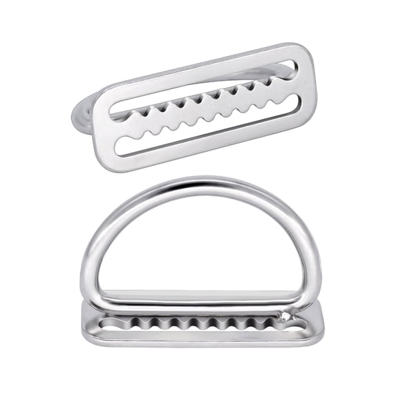 Yokua 2Pcs Diving Weight Belt Keeper Slide Buckles D Rings Belt Retainer Stoppers