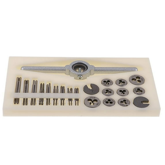 Yokua 31Pcs Mini HSS Metric Thread Plugs Taps Dies Wrench Handle Set M1-M2.5 Screw New
