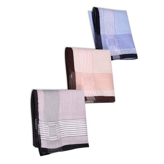 Yokua 3Pcs Handkerchief Set High Absorbent Sweat Towel Men’s Business Square Pocket