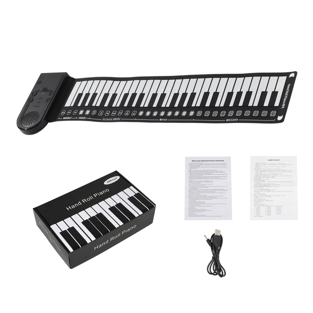 Yokua 49 Key Roll up Piano Foldable Electronic Piano Flexible Silicone Keyboard