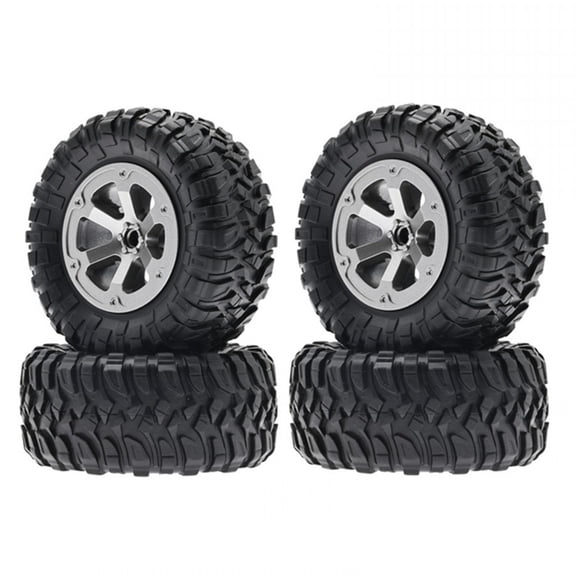 Yokua 4PCS RC Rubber Wheel Tyre Wheel Rim Modified Parts for WPL C14 C24 MN-D90 99S