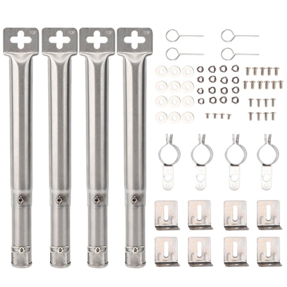 Yokua 4Pcs Grill Tube Burners Stainless Gas Grill Parts Replacement BBQ Channel Pipes