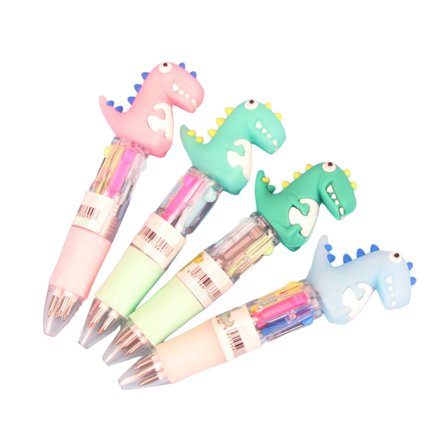 Yokua 4Pcs Multicolor Ballpoint Pen 4-Color-in-1 Pen Retractable Multicolor Pen