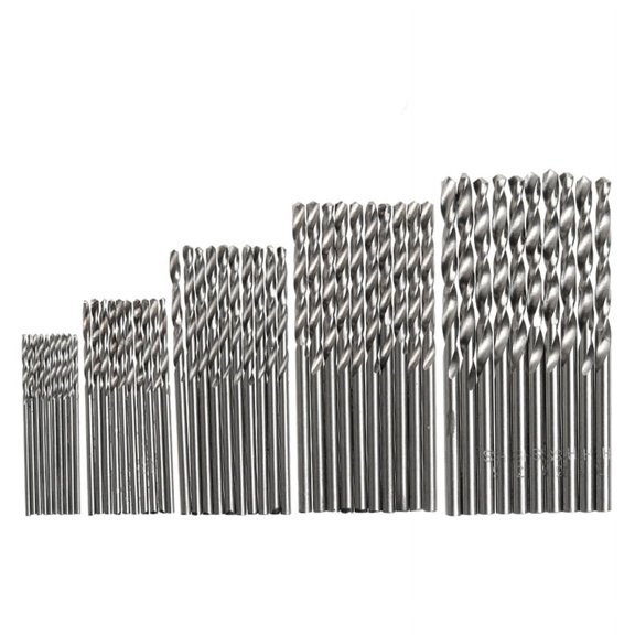 Yokua 50Pcs 1/1.5/2/2.5/3mm High Speed Steel for Titanium Plated Twist Drill Bit Set T