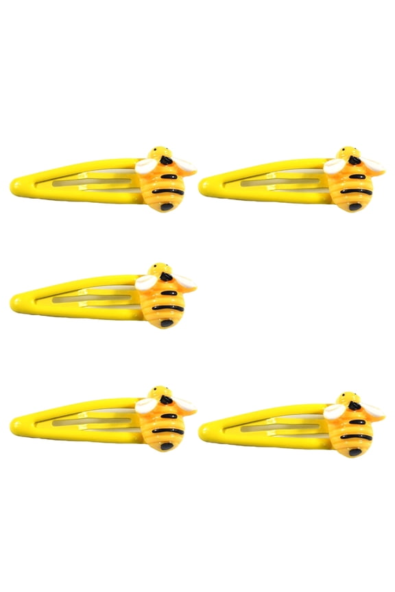 5Pieces Vibrant Bees Hair Clip for Children Skin Friendly Material Secure