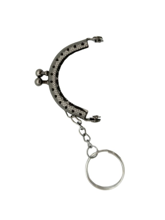 5cm Coin Purse Metal Frame With Keychain DIY Arched Frame Kiss Lock Accessory