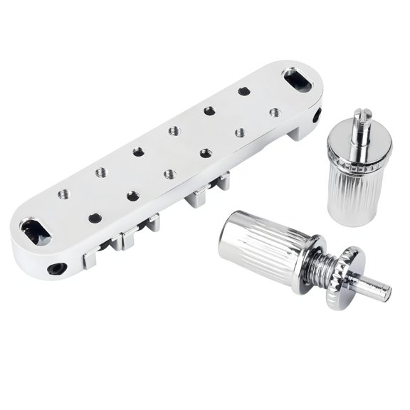 Yokua 6 String Electric Guitar Bridge Adjustable Roller Saddles Guitar Bridge