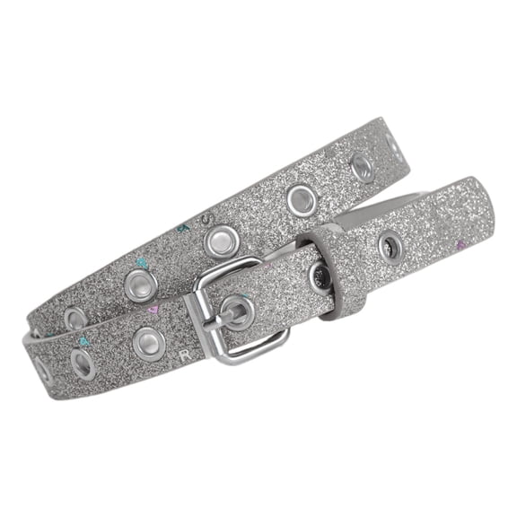 Yokua Adjust Belt with Pin Buckle for Girl Full Sequins PU Belt for Jeans Cowgirl