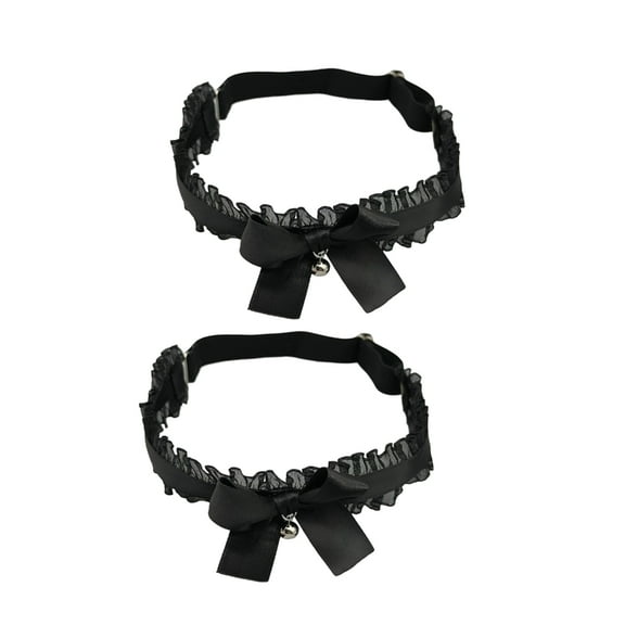 Yokua Adjustable Bows Lace Leg Garter Elastic Leg Garters Belt Punk Thigh Garter
