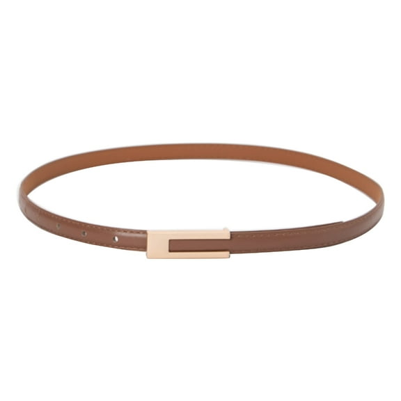 Yokua Adjustable Buckle Belt PU Thin Belt Adult Harajuku Universal Waist Straps