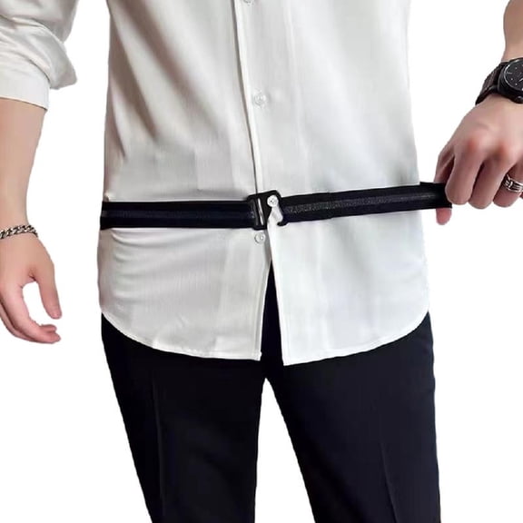 Yokua Adjustable Waist Belt Business Shirt Waist Bands Casual Belt for Shirts Pants