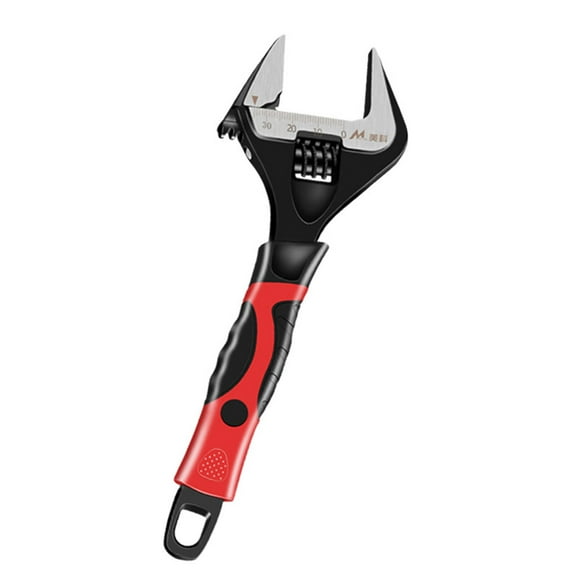 Yokua Adjustable Wrench with Short Handle Chrome Vanadium Steel Wide Opening Spanner