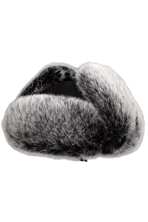 Adult Furry Lined Trapper Hat with Ear Flaps Coldproof Windproof Hunting Hat