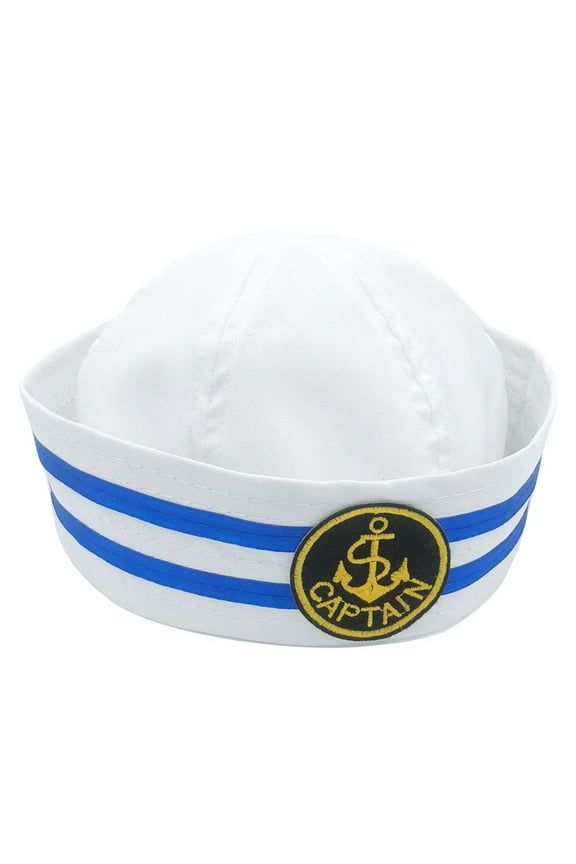 Adult Kids Sailors Party Cosplay Military Hats White Navy Marine Captain Cap