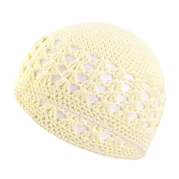 Yokua Adult Knit Islamic Beanie Hat Outdoor Muslims Handmade Crochet Hat for Girls