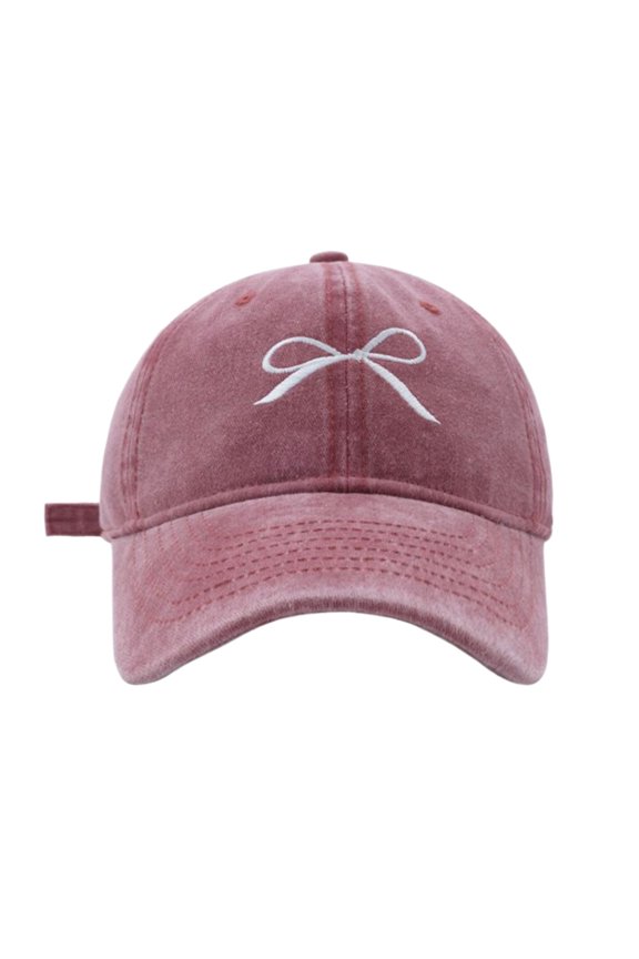 Adults Adjustable Baseball Hat Women Headwear FOR Sports Embroidery Bow