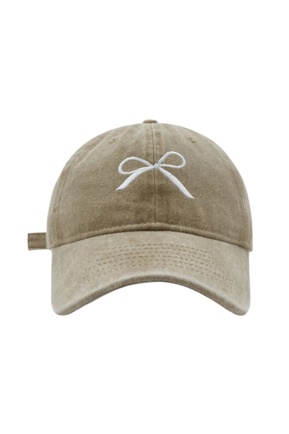 Adults Adjustable Baseball Hat Women Headwear FOR Sports Embroidery Bow