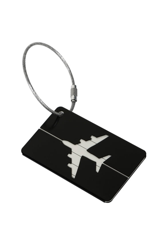 Aluminum Suitcase Label Baggage Identifier Backpack Tags and Metal Loop