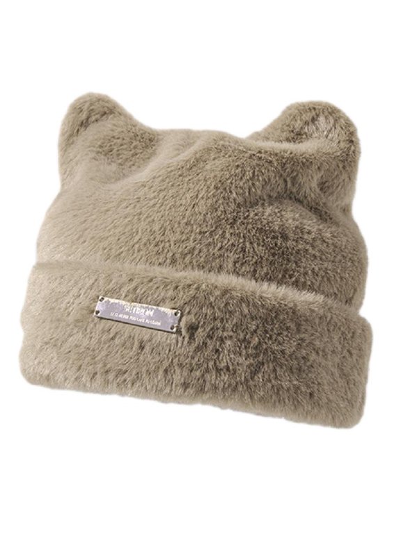Beanie Little Devil Plush Hat Womens Girls Autumn Winter Cat Ears Cap Gift