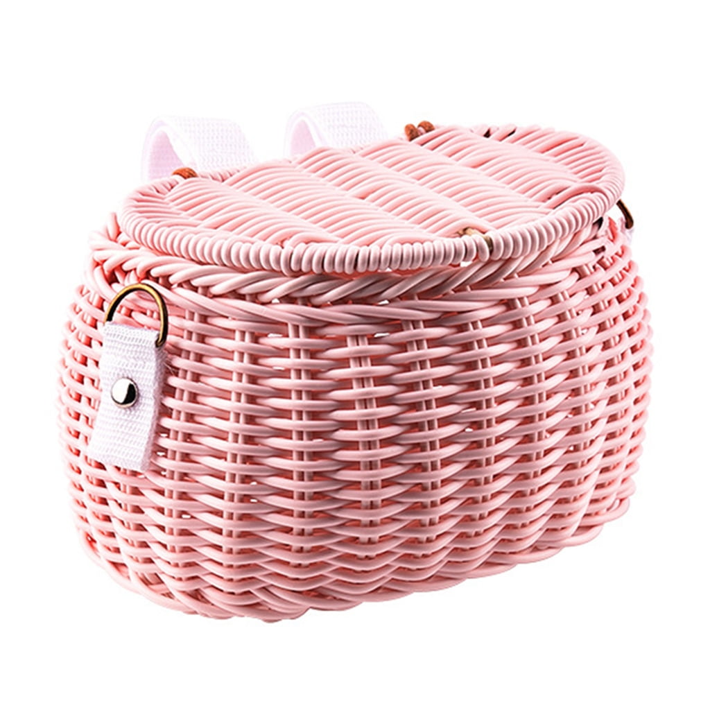 Yokua Bicycles Wicker Basket Front Handlebars Basket for Kids Bikes and Scooter
