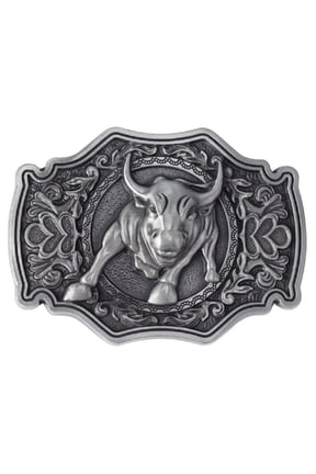 Big Cowboy Belt Buckle Metal Belt Buckle Long Horn Bull Western Belt Buckle