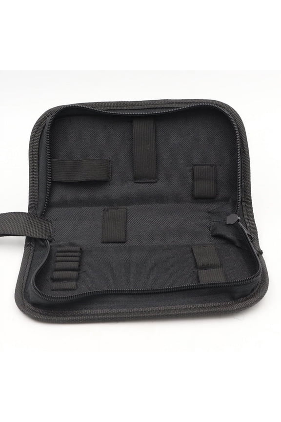 Black Multi-functional Canvas Watch Rep Portable Tool Bag Zipper Storage