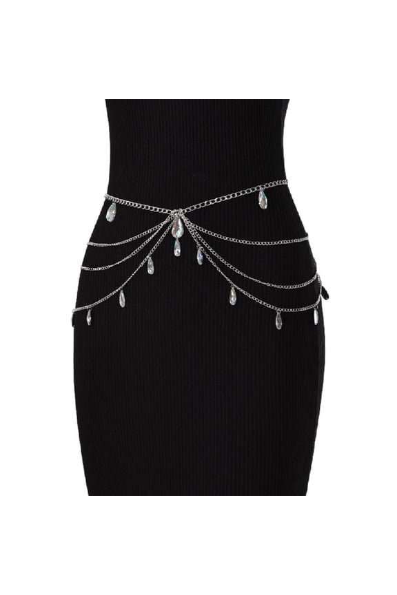 Body Chains for Suit Mini Skirt Jeans Body Accessories for Women Y2K Girls