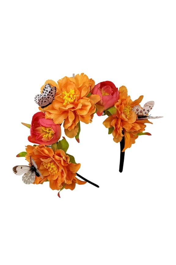 Butterfly Flower Hairhoop Music Festival Headband for Theme Event and All Ages