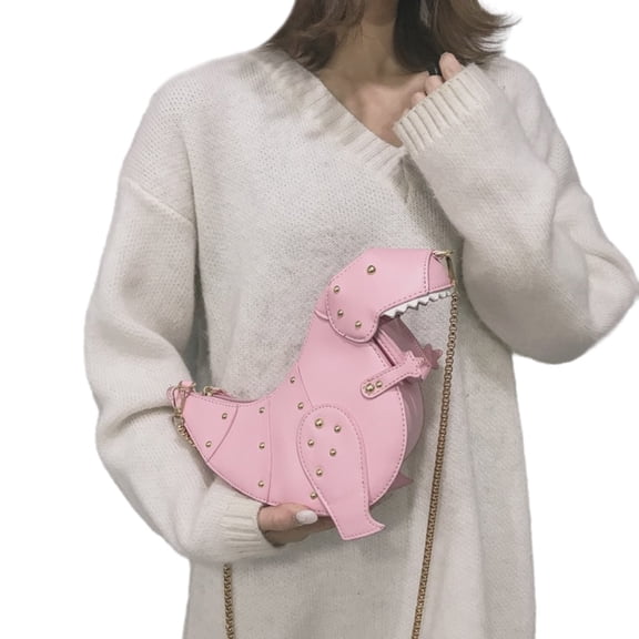 Yokua Cartoon Dinosaur Shoulder Bag Fun and Functional Crossbody Purse for Women