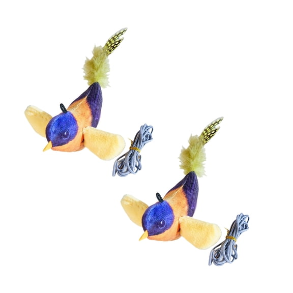 Yokua Cats Teething Toy Chirping Bird Shape for Kitten Chew Better Attract Cats