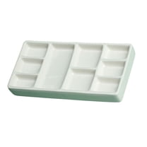 Yokua Ceramic Paint Palette 9 Wells Paint Mixing Palette Paint Tray Square Palette