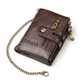 thumbnail image 1 of Yokua Chain Wallets for Men Leather Bifold Wallet Purse Credit Card with Coin Pocket, 1 of 18