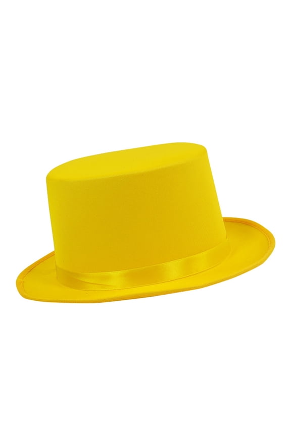 Classical Flat Brim Top Hat with Decorative Ribbon for Trendy Outfit